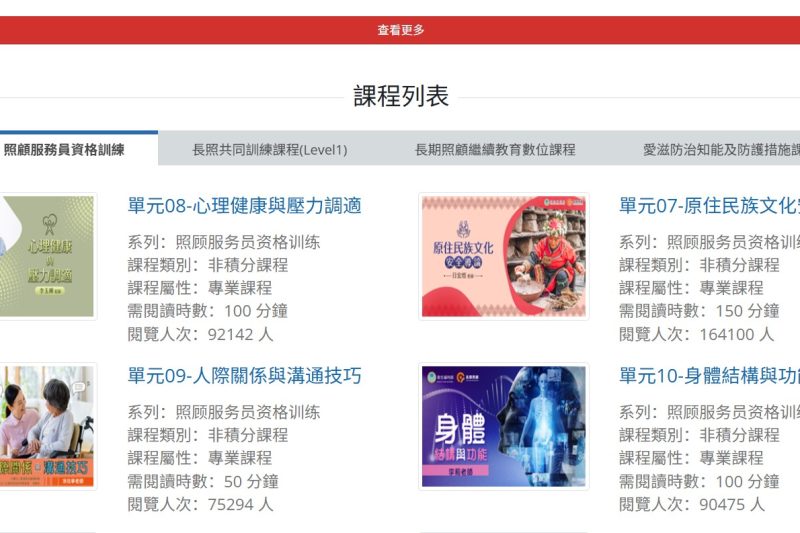免費長照課程